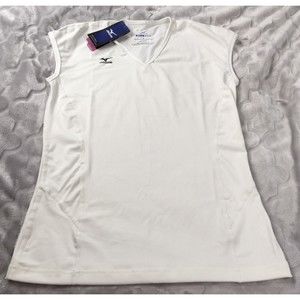 Mizuno Drylite Womens Volleyball Lightweight Performance Top White NWT, Size M